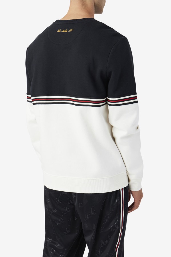 Asha Crew Fila Outlets Black/Gardenia/Yellow
