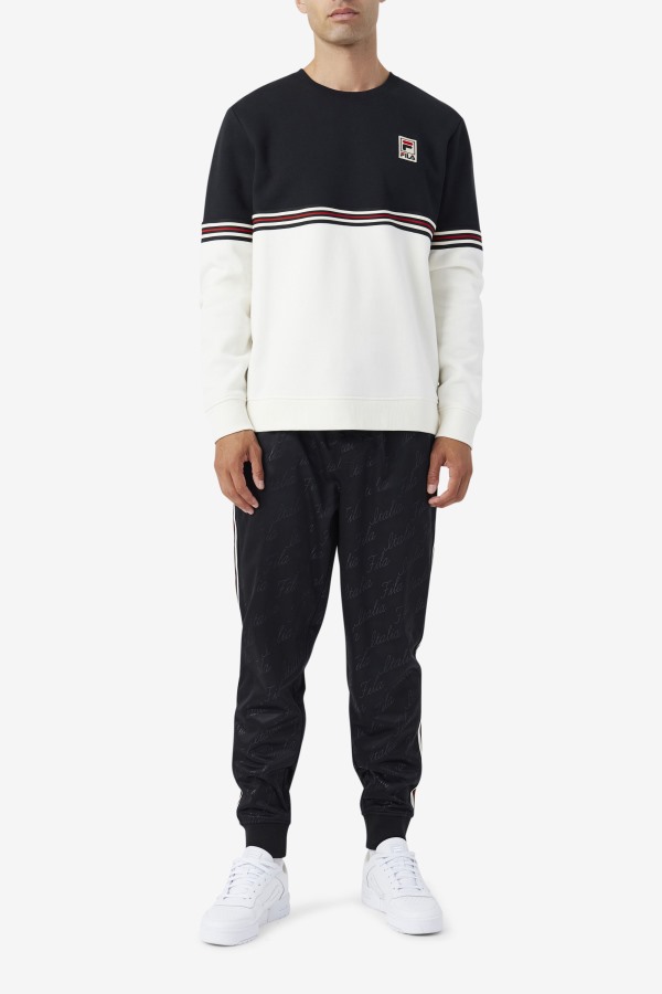 Asha Crew Fila Outlets Black/Gardenia/Yellow