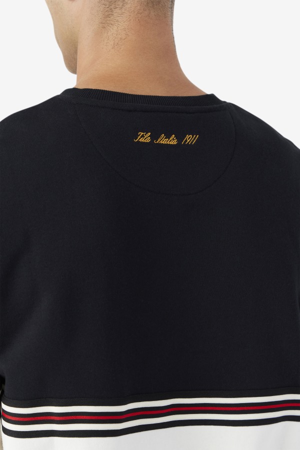 Asha Crew Fila Outlets Black/Gardenia/Yellow