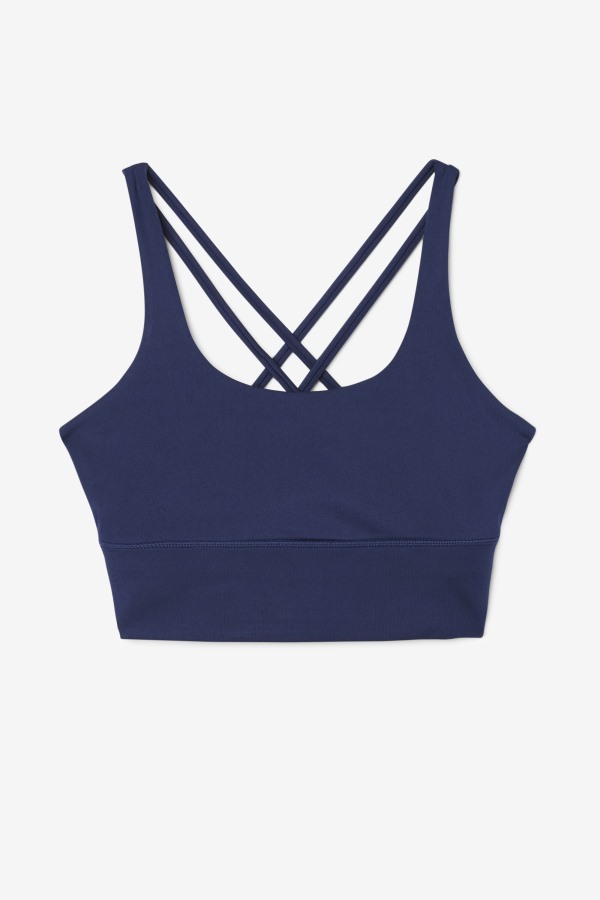 Uplift Cross Back Bra Top Navy Fila Outlets