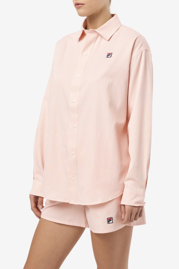 Coral Almond/White Ariella Dress Shirt Fila Outlets