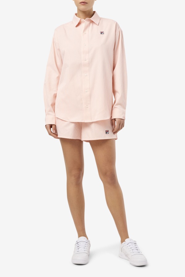 Coral Almond/White Ariella Dress Shirt Fila Outlets