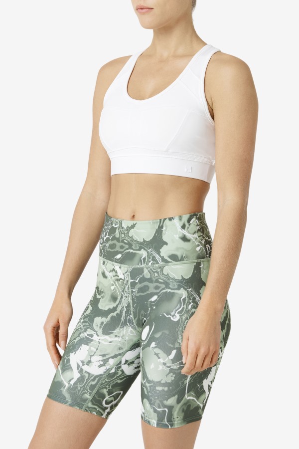 White Uplift Racerback Sports Bra Fila Outlets