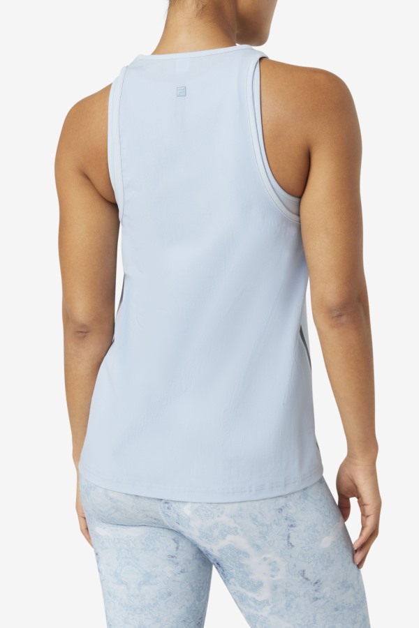 Fi-Lux Loose Tank Top Blue Fog/Black Fila Outlets