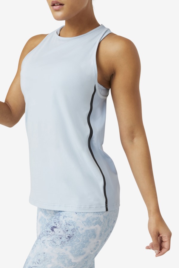 Fi-Lux Loose Tank Top Blue Fog/Black Fila Outlets