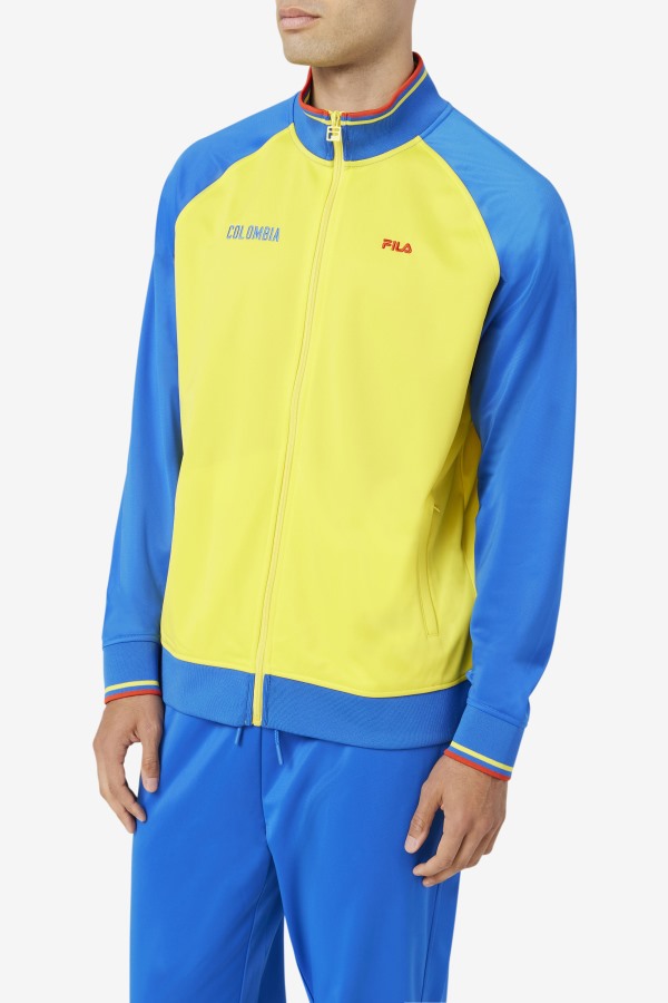 Yellow/Lapis Blue/Fiery Red Colombia Track Jacket Fila Outlets