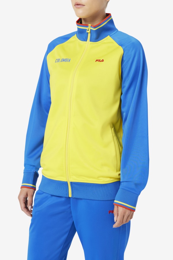 Yellow/Lapis Blue/Fiery Red Colombia Track Jacket Fila Outlets