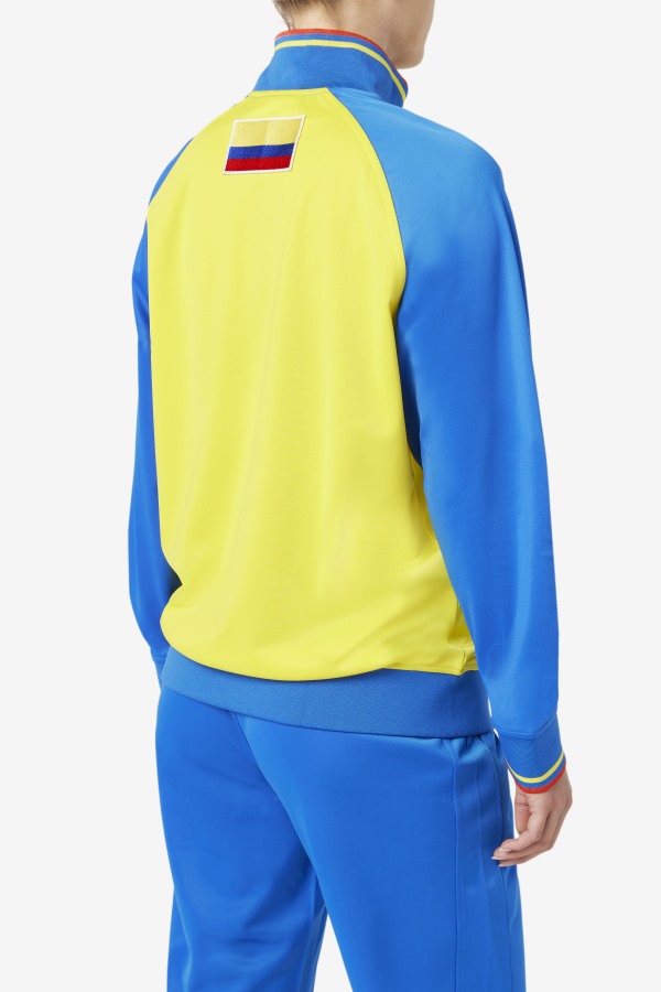 Yellow/Lapis Blue/Fiery Red Colombia Track Jacket Fila Outlets