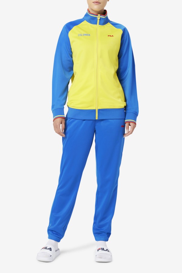 Yellow/Lapis Blue/Fiery Red Colombia Track Jacket Fila Outlets