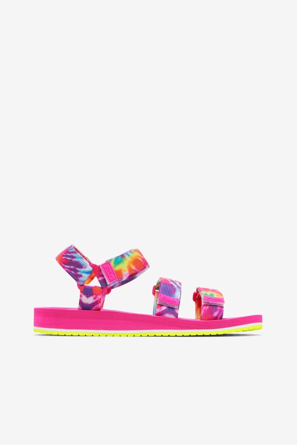 Fila Outlets Mutli/White/Pink Glo Women's Drifter Ts Tie Dye