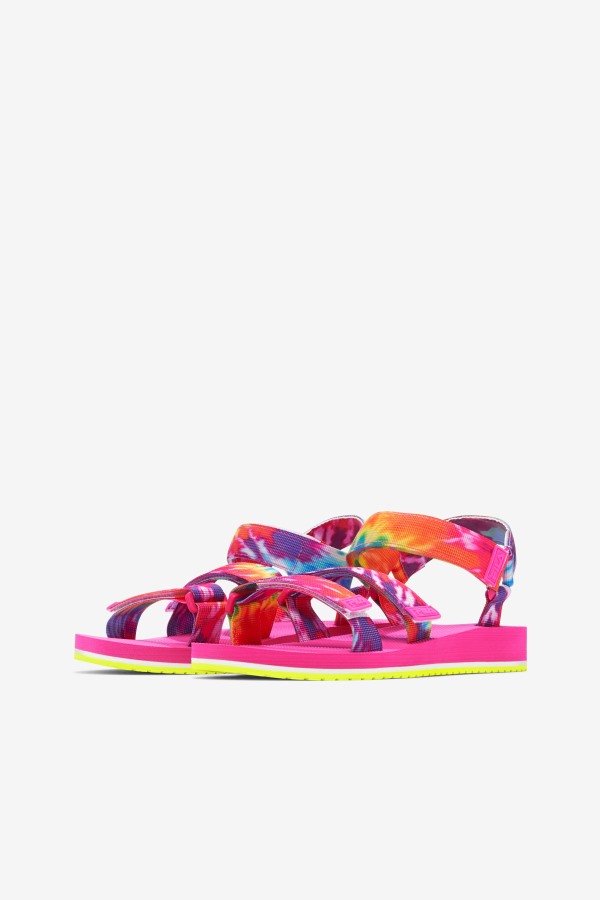 Fila Outlets Mutli/White/Pink Glo Women\'s Drifter Ts Tie Dye