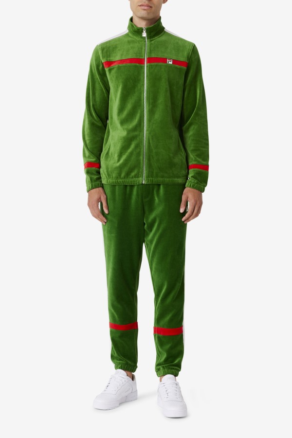 Formal Garden/White/Red Ravid Velour Pant Fila Outlets