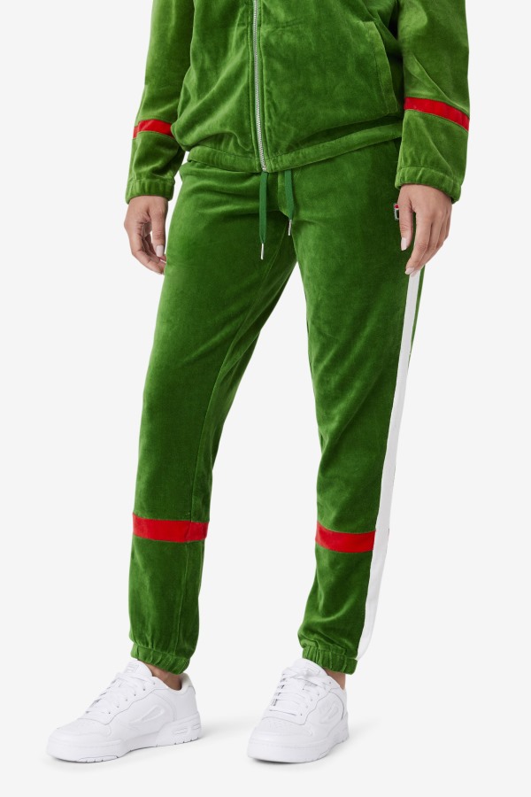 Formal Garden/White/Red Ravid Velour Pant Fila Outlets