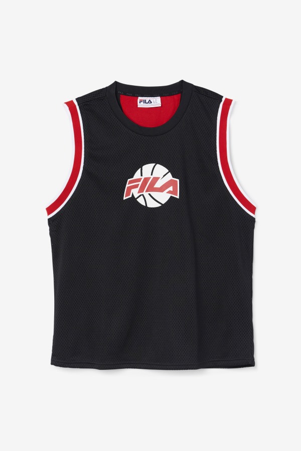Black/Red/White Fila Outlets Ovi Basketball Jersey