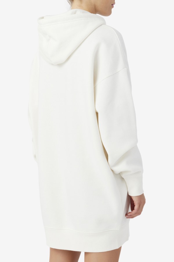 Stella Hoodie Dress Gardenia/Black/Red Fila Outlets