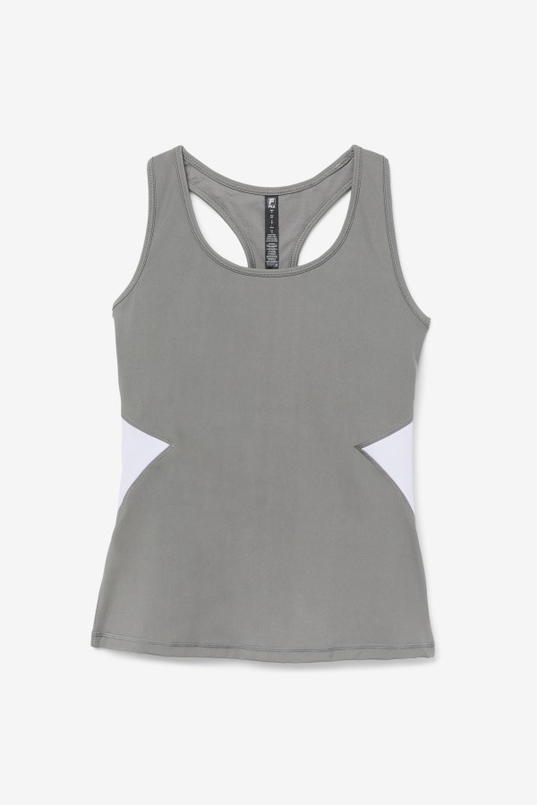 Fila Outlets Uplift Open Racerback Tank Top Gargoyle/Lavender Blue