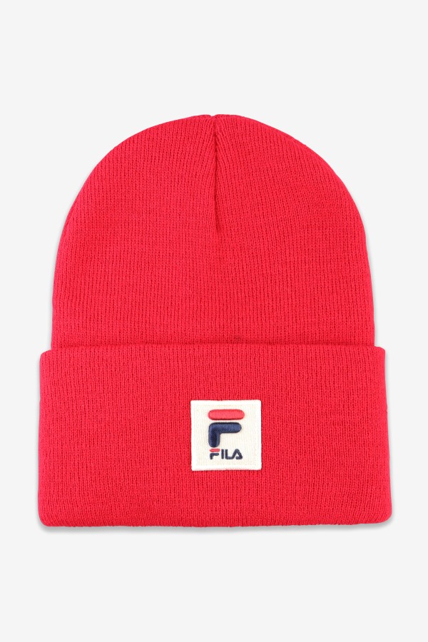 Fila Outlets Red Cuffed Beanie