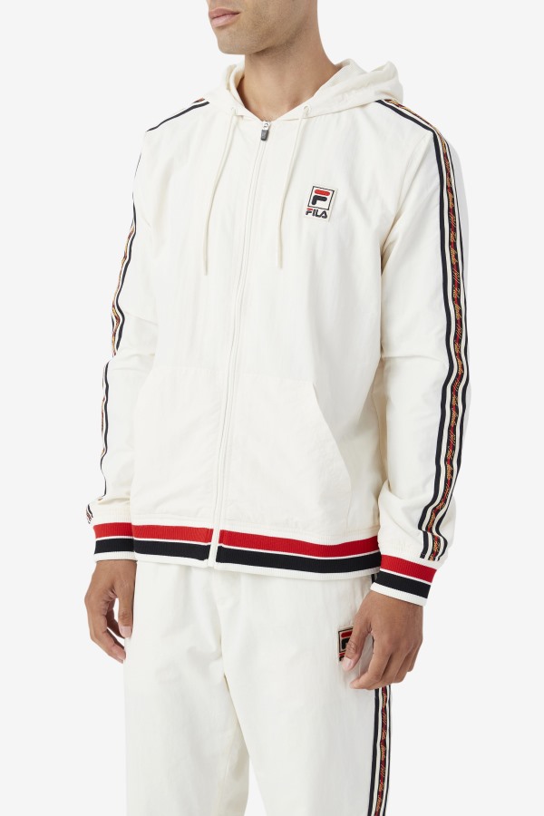 Gardenia/Black/Red Fila Outlets Faras Wind Jacket