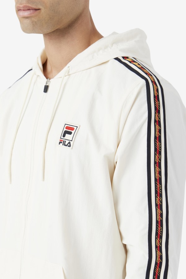 Gardenia/Black/Red Fila Outlets Faras Wind Jacket