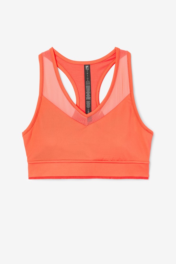 Hot Coral Uplift Racerback Bra Top Fila Outlets