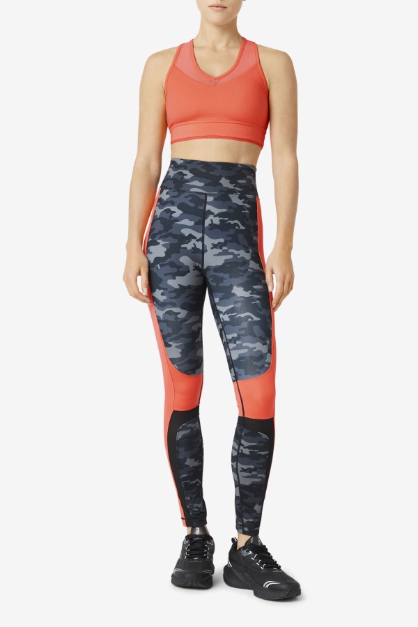 Hot Coral Uplift Racerback Bra Top Fila Outlets