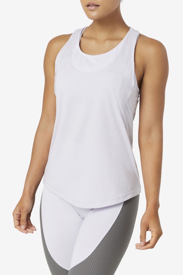 Fila Outlets Uplift Textured Racerback Tank Top Lavendrblue