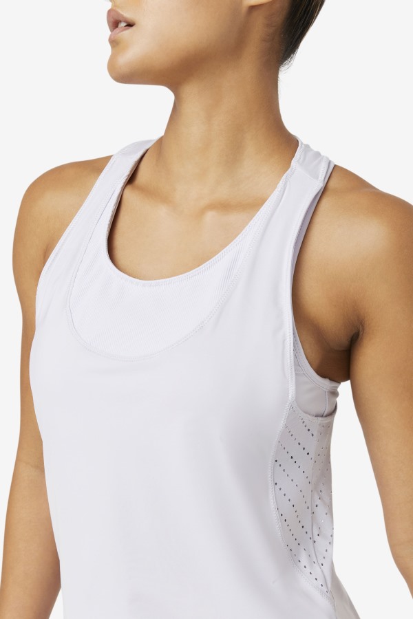 Fila Outlets Uplift Textured Racerback Tank Top Lavendrblue