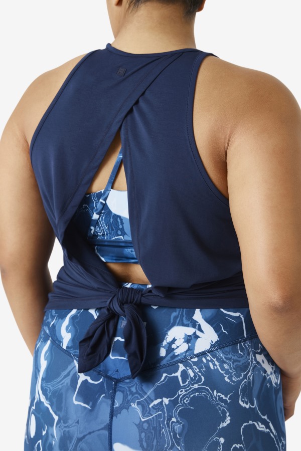Fila Outlets Fi-Lux Open Back Tank Top Navy