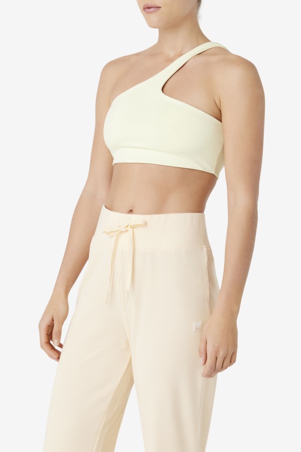 Fila Outlets Kady Asymmetric Bra Top Tender Yellow