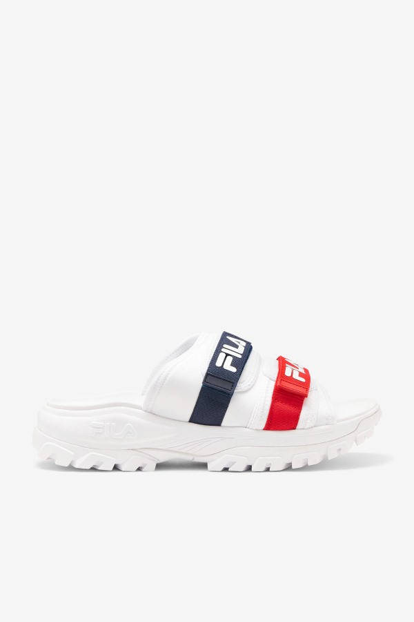 Men's outdoor slide Fila Outlets White/Navy/Red