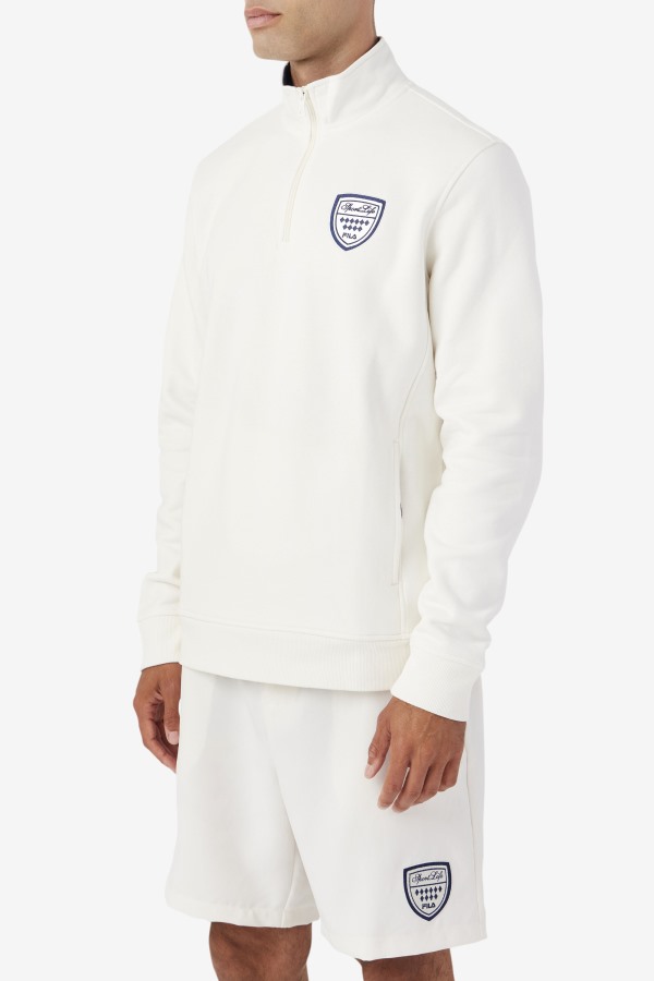Fila Outlets Nima 1/4 Zip Sweatshirt Gardenia/Navy/June Bug