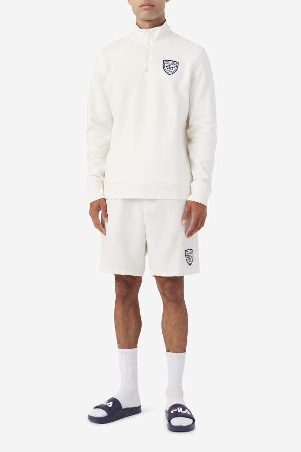 Fila Outlets Nima 1/4 Zip Sweatshirt Gardenia/Navy/June Bug