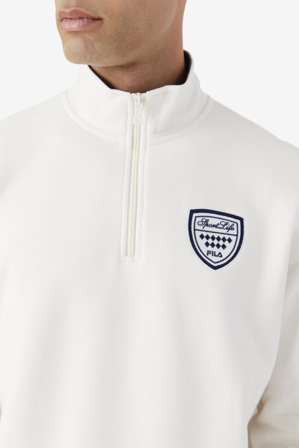Fila Outlets Nima 1/4 Zip Sweatshirt Gardenia/Navy/June Bug