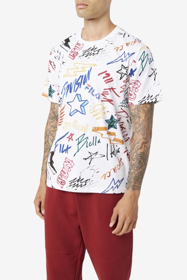 White Fila Outlets Hiransh Tee