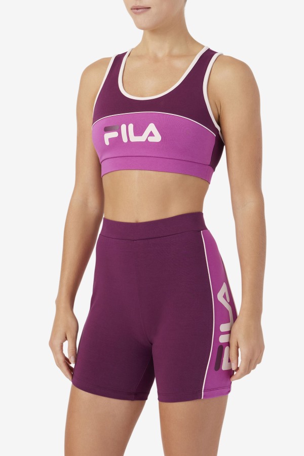 Grape Wine/Rouge/Potpourri Kairi Bra Top Fila Outlets