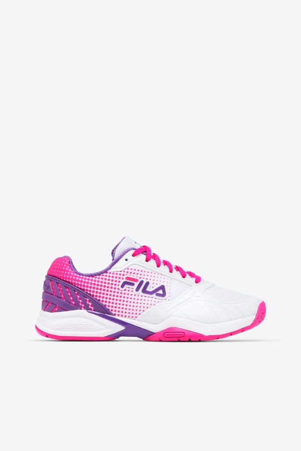 Women's Volley Zone Fila Outlets White/Pink Glo/Purple