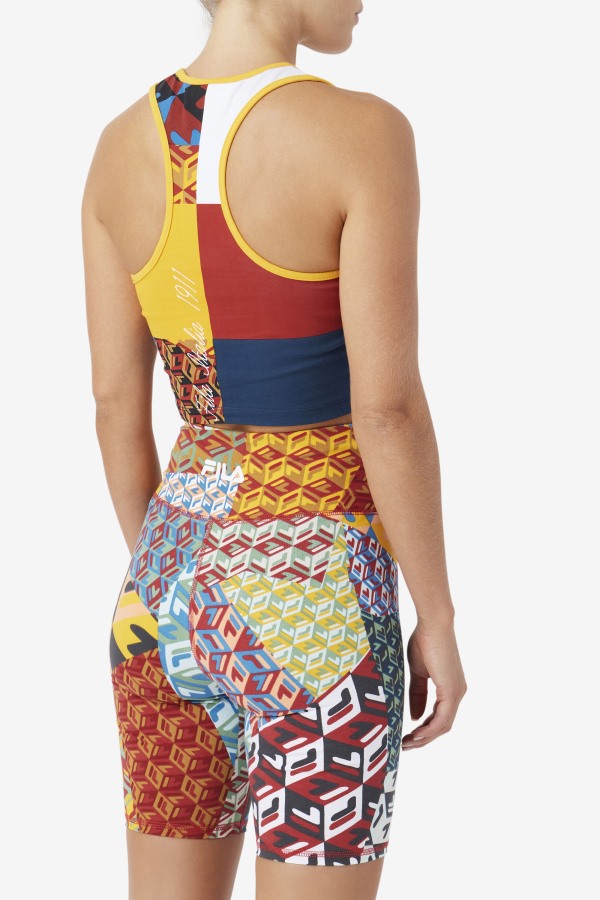 Yellow/White/Rhubarb/Ocean Zhuri Tank Fila Outlets