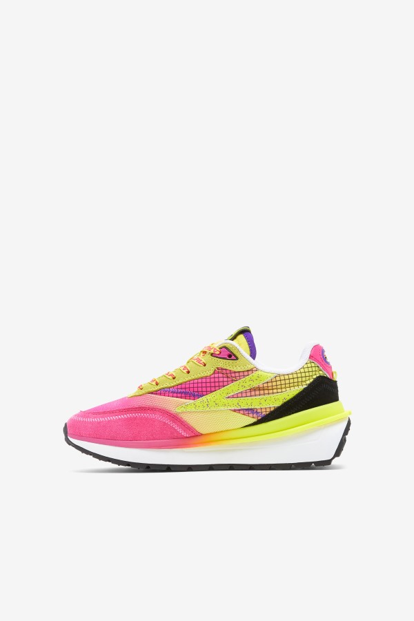 Fila Outlets Pink Glo/Sulphur/White Big Kids\' Renno