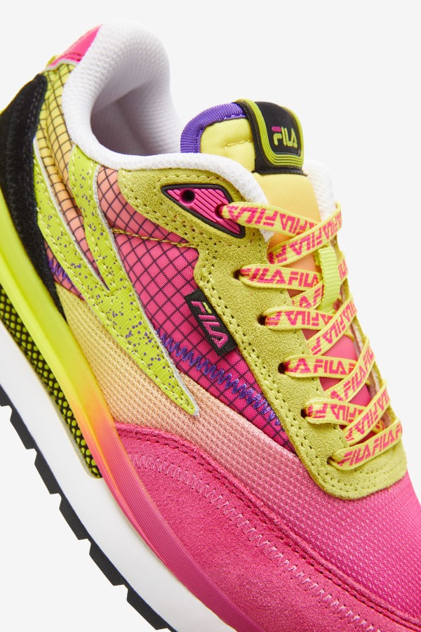 Fila Outlets Pink Glo/Sulphur/White Big Kids\' Renno