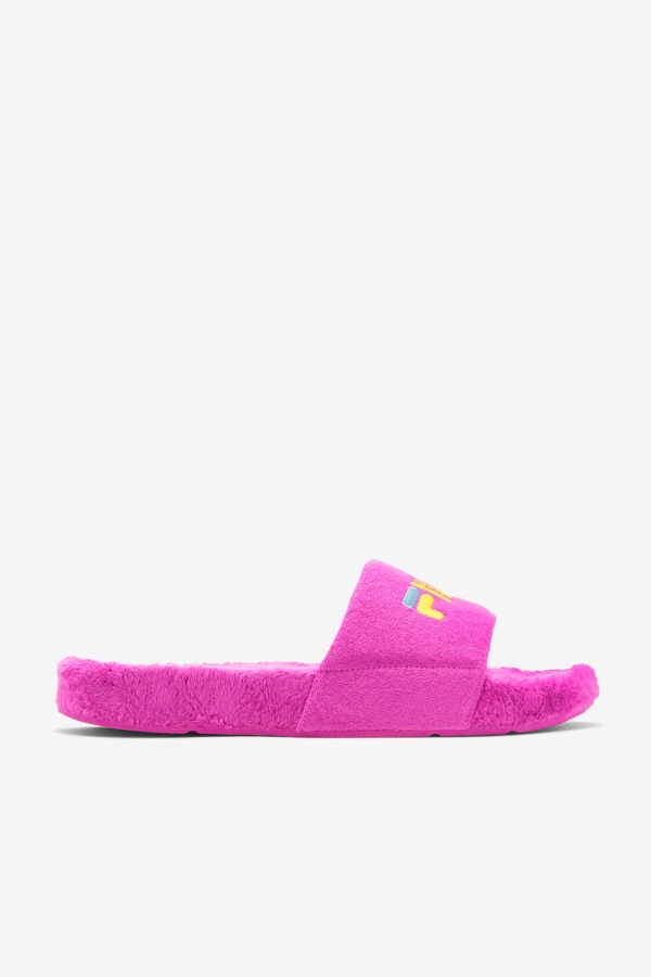 Terry Drifter Slide Fila Outlets Purple/Yellow/Petit Four