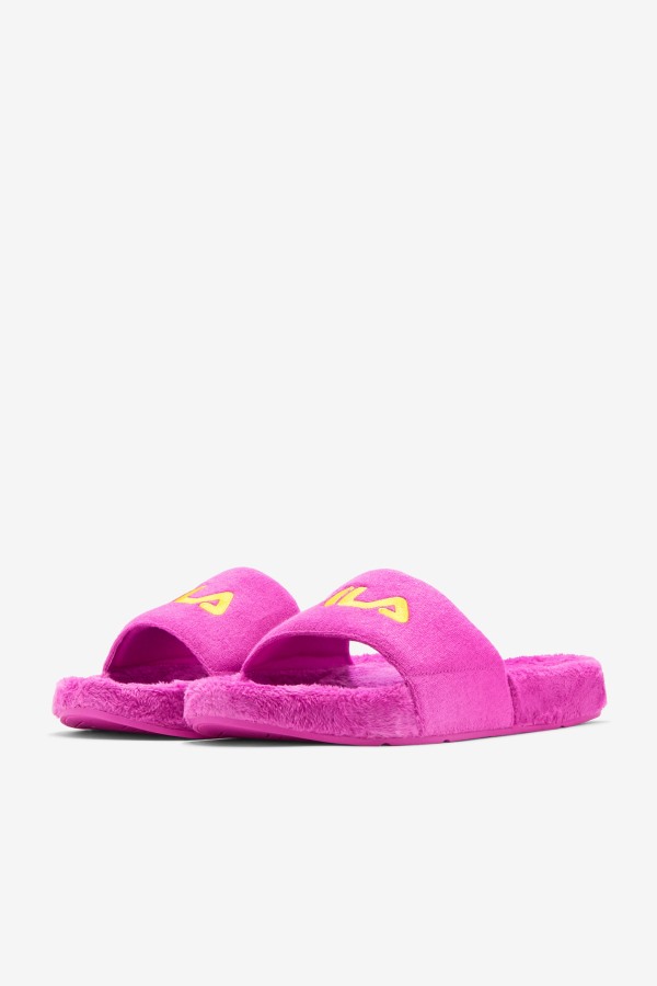 Terry Drifter Slide Fila Outlets Purple/Yellow/Petit Four