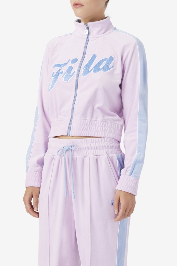 Valery Velour Jacket Fila Outlets Orchid/Blue/White