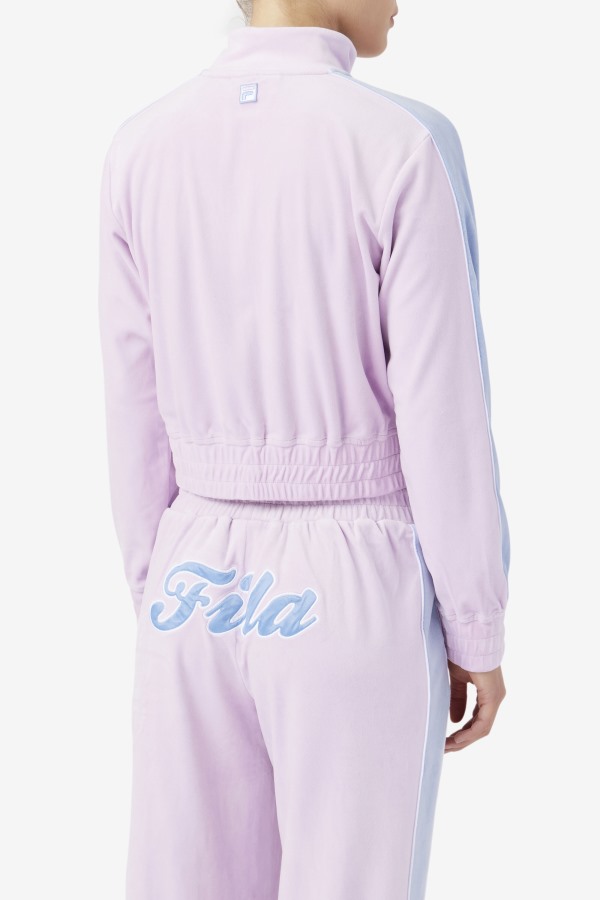 Valery Velour Jacket Fila Outlets Orchid/Blue/White