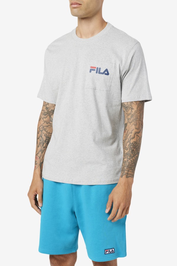 Curtis Pocket Tee Fila Outlets Light Grey Marl