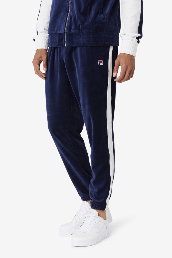 Brice Velour Pant Navy/White/Red Fila Outlets