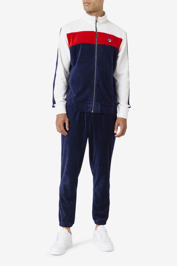 Brice Velour Pant Navy/White/Red Fila Outlets