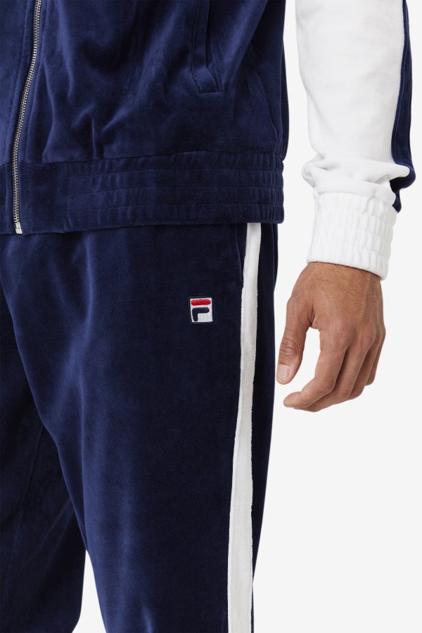 Brice Velour Pant Navy/White/Red Fila Outlets
