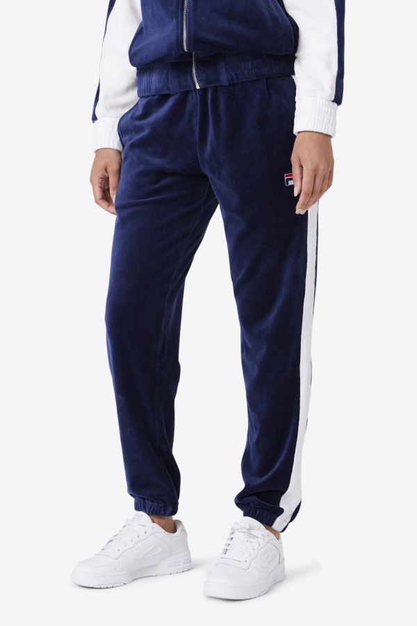 Brice Velour Pant Navy/White/Red Fila Outlets