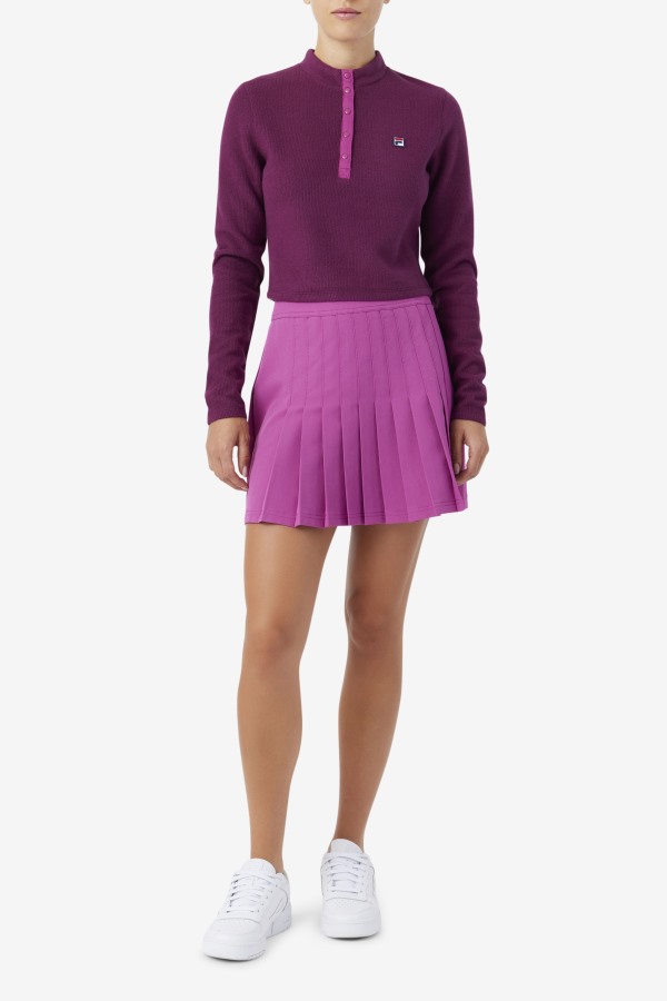 Josie Half Zip Top Grape Wine/Rouge Fila Outlets