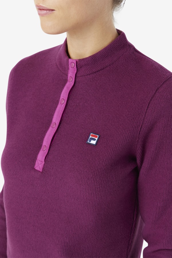 Josie Half Zip Top Grape Wine/Rouge Fila Outlets